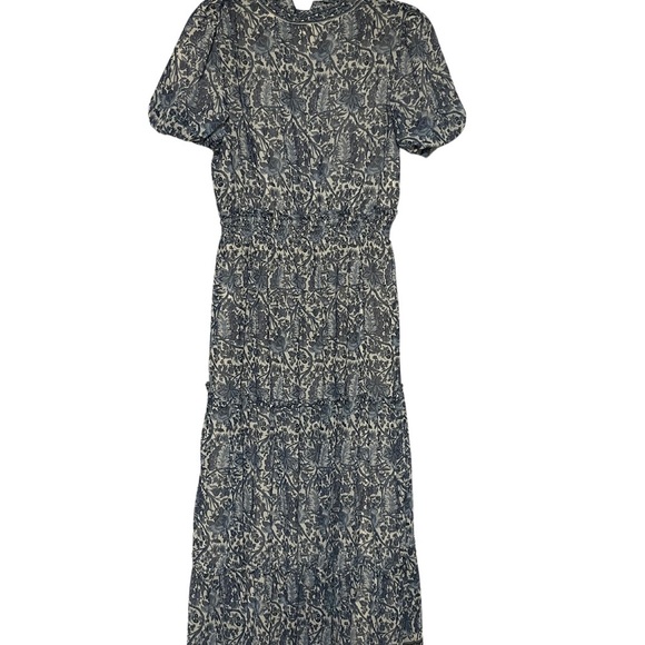 Max Studio London Antique Blue Floral Dress. Size L - Picture 2 of 9